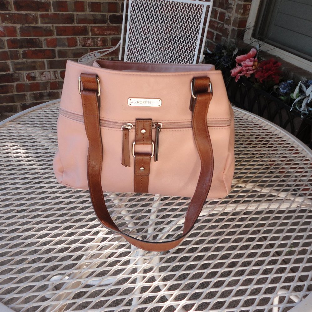 ROSETTI Women's Light Pink Faux Leather Shoulder Purse